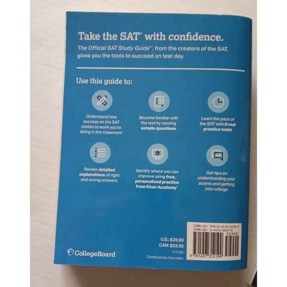 College Board The Official SAT Study Guide Paperback 1310 Pages 2021 - Picture 2 of 7